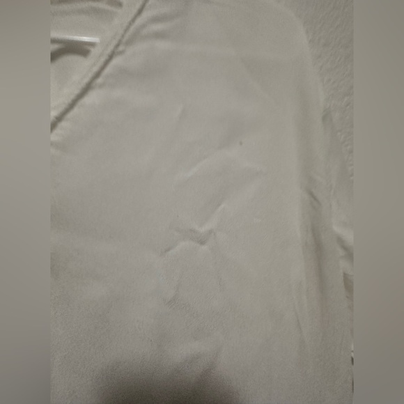 MAJE Lexia Cocoon Tunic Top Ecru Lace Hem V-Neck Blouse size 1 - Picture 6 of 14